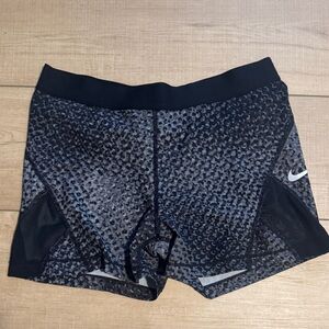 Nike Black and Gray Patterned Shorts